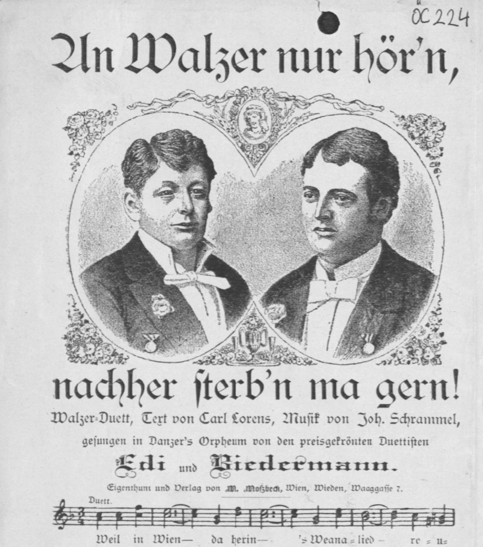 Notenblatt, Quelle: ÖNB